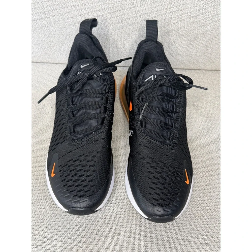 Nike Air Max 270 Black Orange DM3208-001 Kids 5Y Womens 6.5 Running Shoes